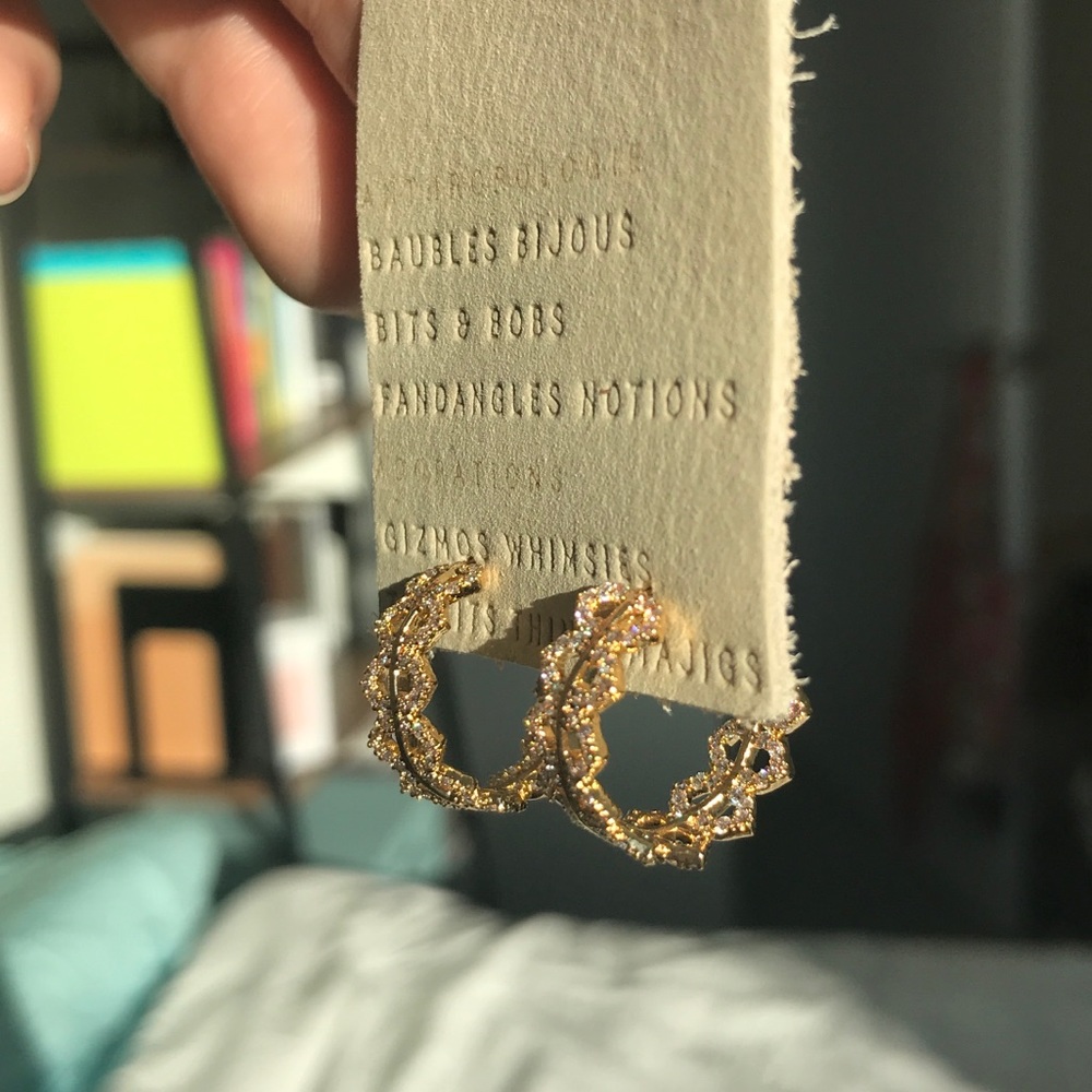 Anthropologie Myrna Huggie Hoop Earrings